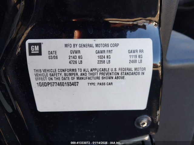 2006 CADILLAC CTS 1G6DP577460193407 Photo 8