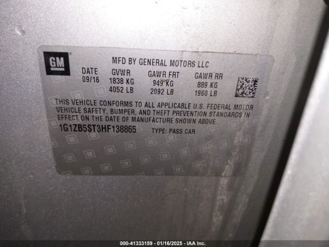 1G1ZB5ST3HF138865 Chevrolet MALIBU LS