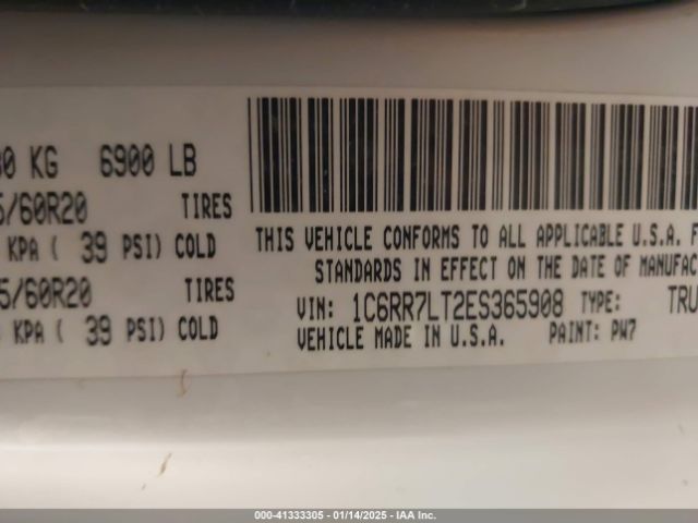 1C6RR7LT2ES365908 RAM 1500 Outdoorsman