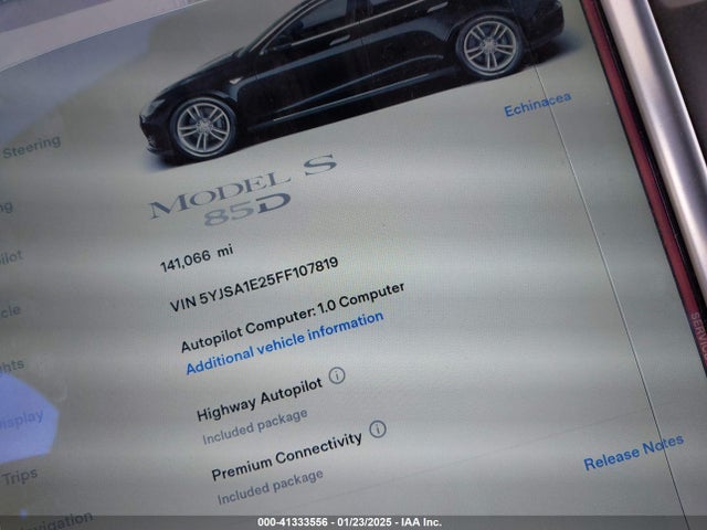 2015 TESLA MODEL S 5YJSA1E25FF107819 Photo 6