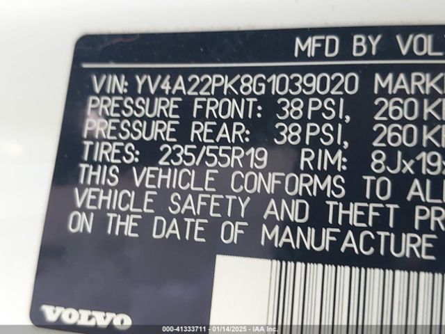 YV4A22PK8G1039020 Volvo Xc90 T6 Momentum