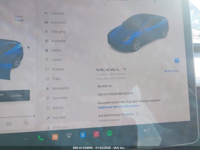 5YJYGDEE1MF263549 Tesla Model Y Long Range Dual Motor All-wheel Drive