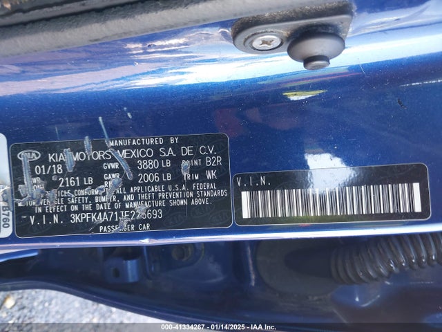 KIA FORTE LX 2018 3KPFK4A71JE226693 Image 9