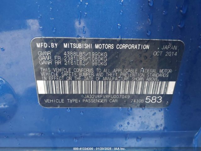 2015 MITSUBISHI LANCER JA32V6FV8FU007049 Photo 8