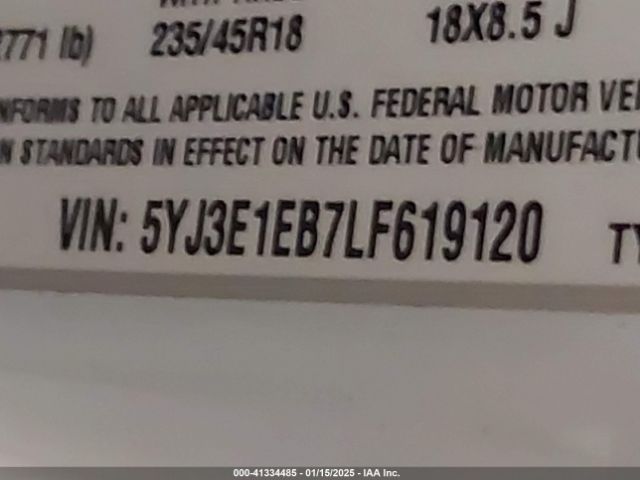 5YJ3E1EB7LF619120 Tesla Model 3 Long Range Dual Motor All-wheel Drive