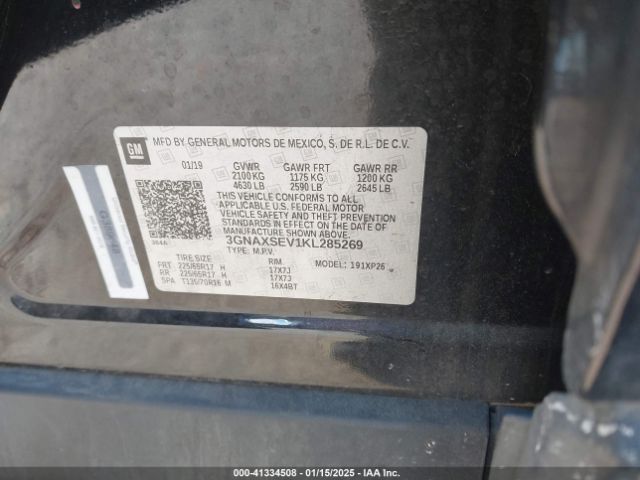 3GNAXSEV1KL285269 Chevrolet EQUINOX LS