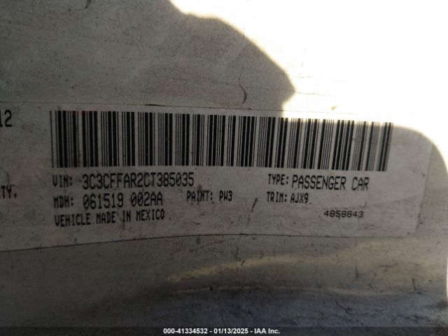 2012 FIAT 500 3C3CFFAR2CT385035 Photo 8