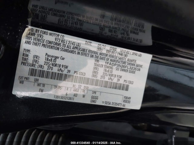 Ford Focus Titanium 2015 1FADP3N26FL323538 Image 9