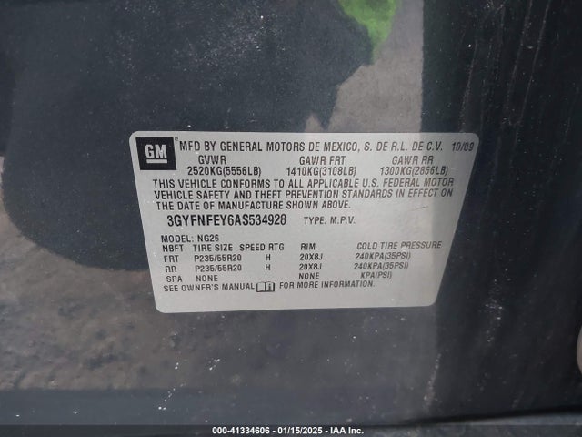 2010 CADILLAC SRX 3GYFNFEY6AS534928 Photo 8