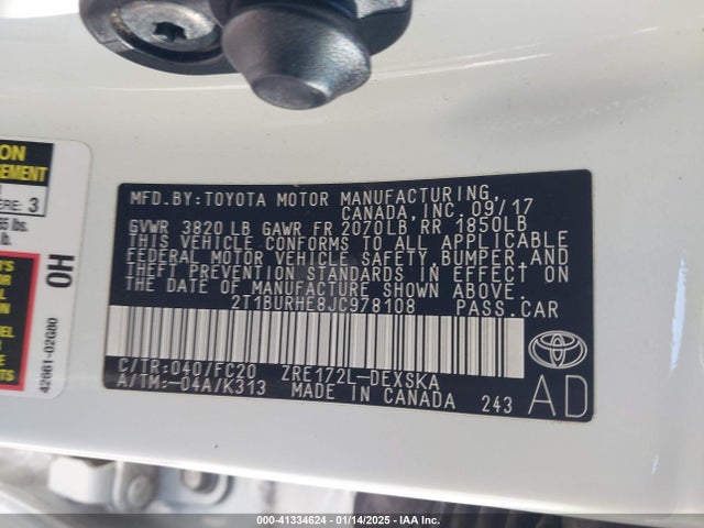 Toyota COROLLA SE 2018 2T1BURHE8JC978108 Image 9