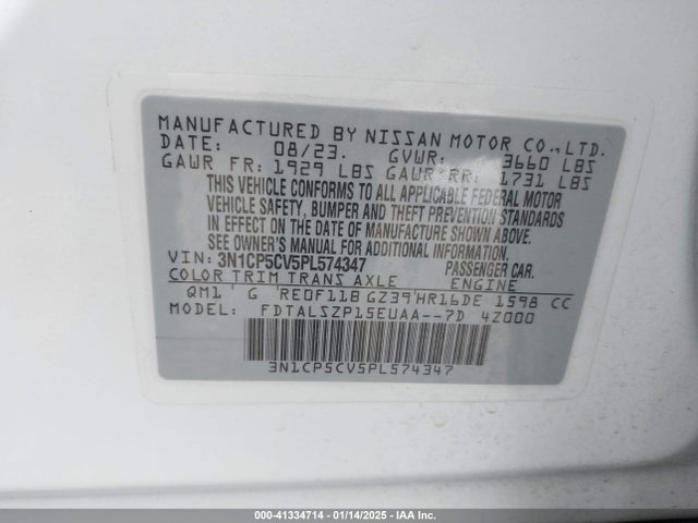Nissan Kicks Sv Xtronic Cvt 2023 3N1CP5CV5PL574347 Image 9
