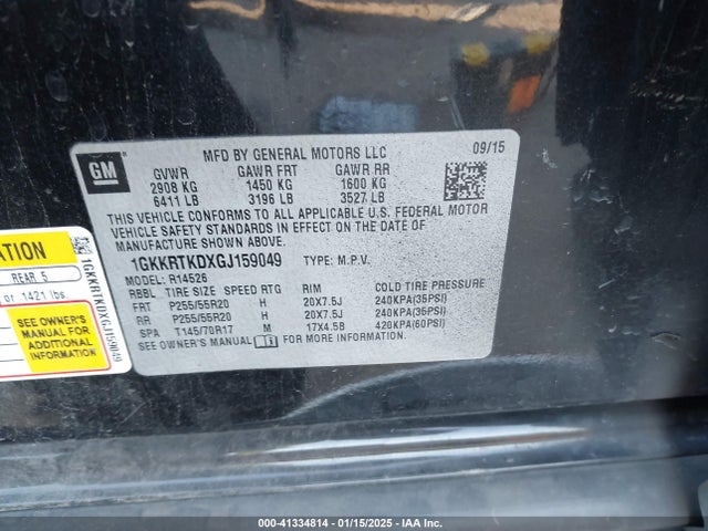1GKKRTKDXGJ159049 GMC Acadia Denali