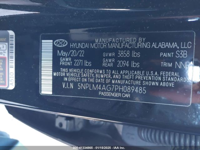 5NPLM4AG7PH089485 Hyundai ELANTRA SEL