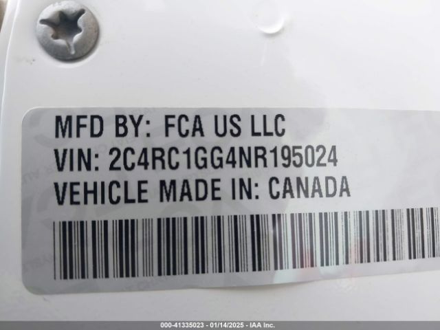 2C4RC1GG4NR195024 Chrysler Pacifica Limited