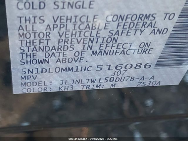 5N1DL0MM1HC516086 Infiniti QX60