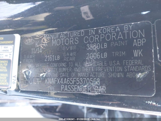 KNAFX4A65F5370563 KIA Forte