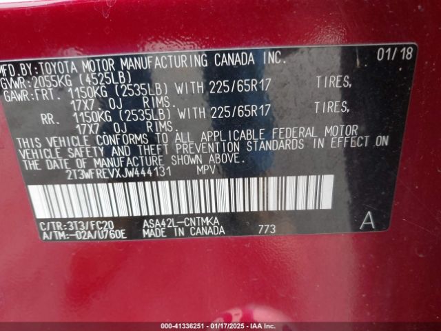 2T3WFREVXJW444131 Toyota Rav4 Adventure/xle