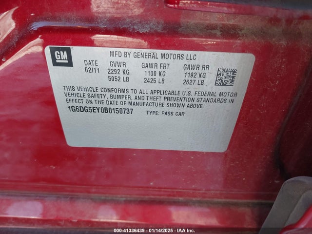 2011 CADILLAC CTS 1G6DG5EY0B0150737 Photo 8