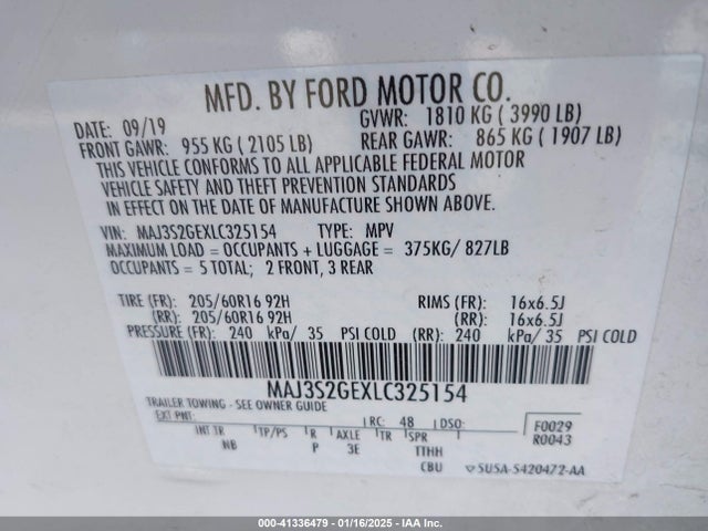 Ford Ecosport Se 2020 MAJ3S2GEXLC325154 Image 9