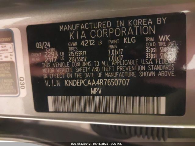 KNDEPCAA4R7650707 KIA Seltos Lx