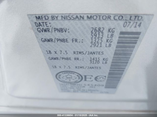 5N1AL0MM3EC545409 Infiniti QX60