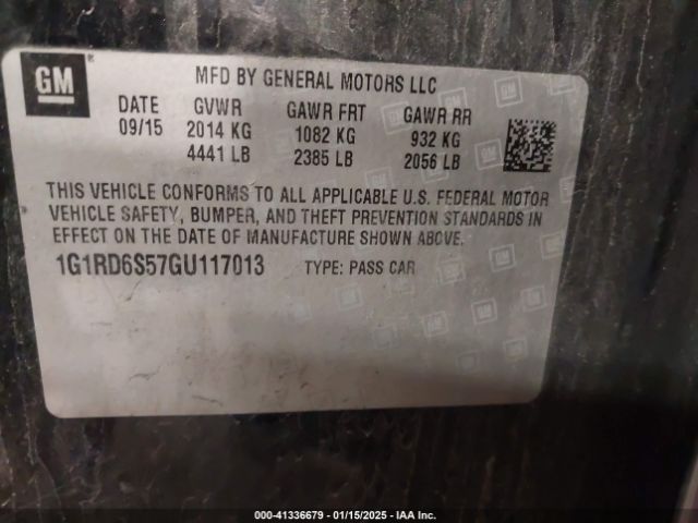 1G1RD6S57GU117013 Chevrolet Volt Premier