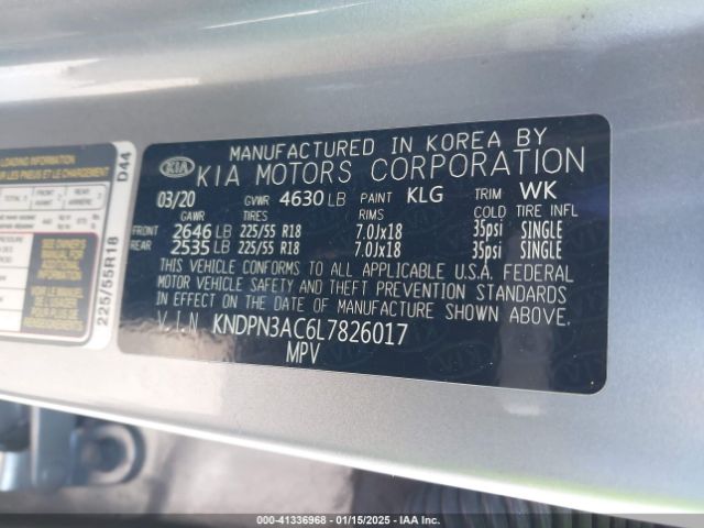KNDPN3AC6L7826017 KIA Sportage Ex