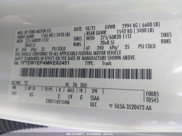 Ford F-150 Xlt 2021 1FTEW1EP4MKE82451 Image 9