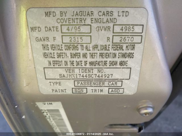 1995 JAGUAR XJ6 SAJHX1744SC744927 Photo 8