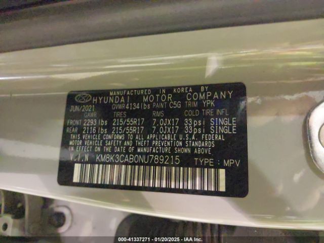 2022 HYUNDAI KONA KM8K3CAB0NU789215 Photo 8