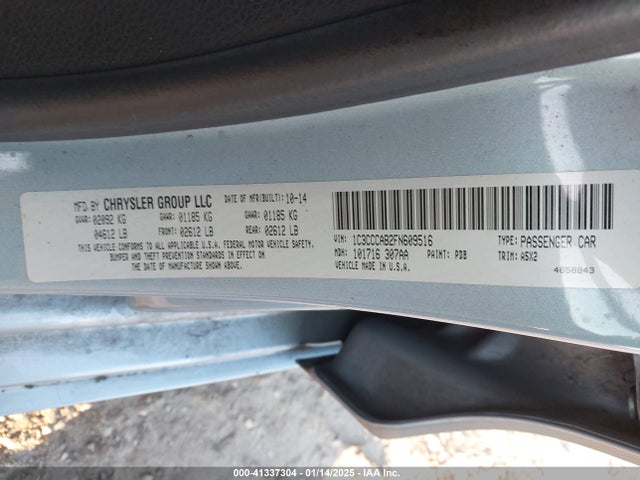 Chrysler 200 Limited 2015 1C3CCCAB2FN609516 Image 9