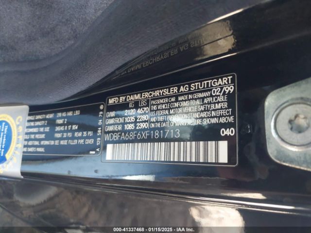 1999 MERCEDES-BENZ SL 500 WDBFA68F6XF181713 Photo 8