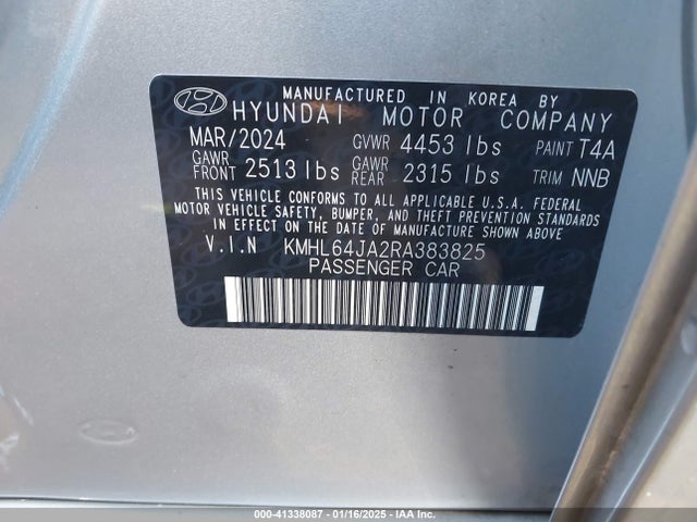KMHL64JA2RA383825 Hyundai SONATA SEL