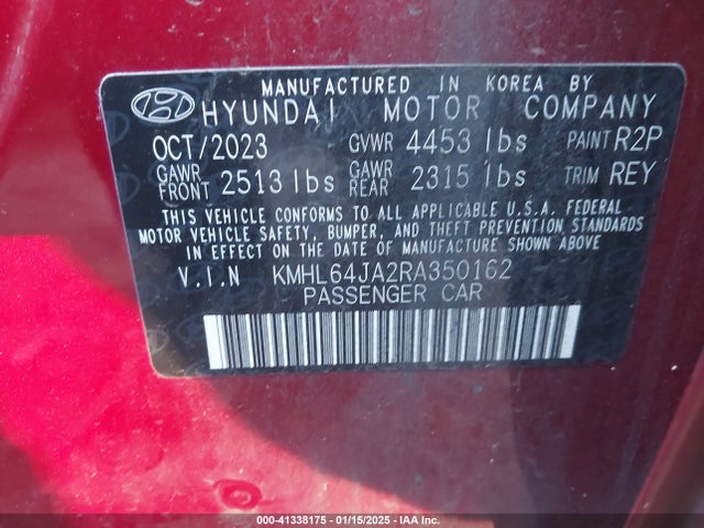 KMHL64JA2RA350162 Hyundai SONATA SEL