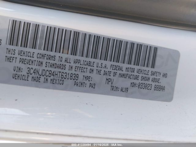 3C4NJDCB4HT631839 Jeep New Compass Limited 4x4