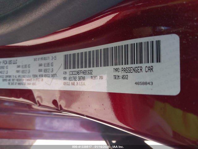 Chrysler 200 Limited 2015 1C3CCCAB7FN691632 Image 9