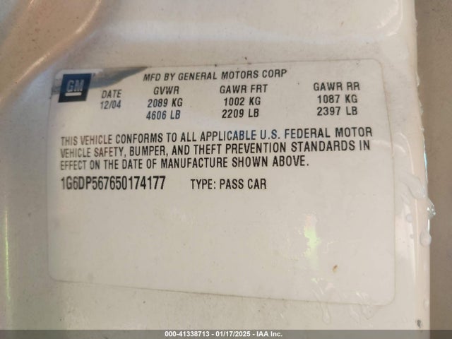2005 CADILLAC CTS 1G6DP567650174177 Photo 8