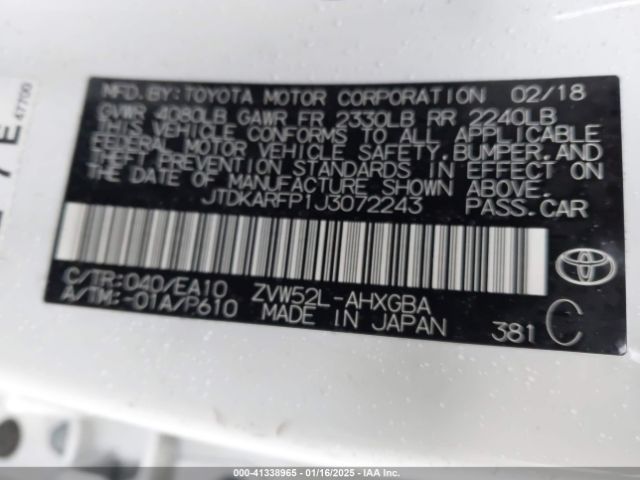 JTDKARFP1J3072243 Toyota Prius Prime Premium