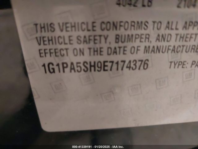 1G1PA5SH9E7174376 Chevrolet Cruze Ls Auto