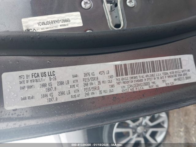 1C4NJDEBXHD126665 Jeep Compass High Altitude 4x4