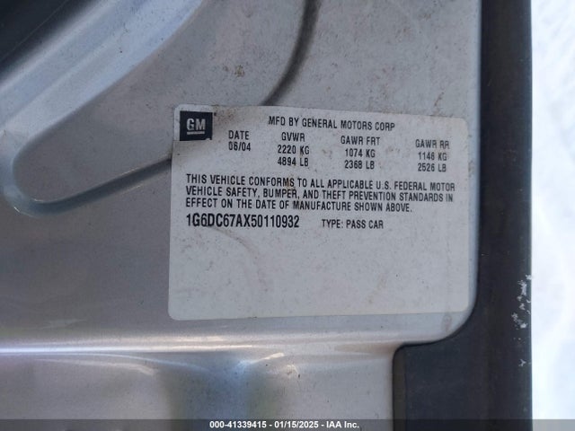 2005 CADILLAC STS 1G6DC67AX50110932 Photo 8