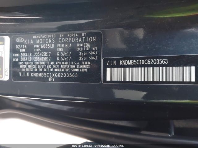 KNDMB5C1XG6203563 KIA SEDONA LX