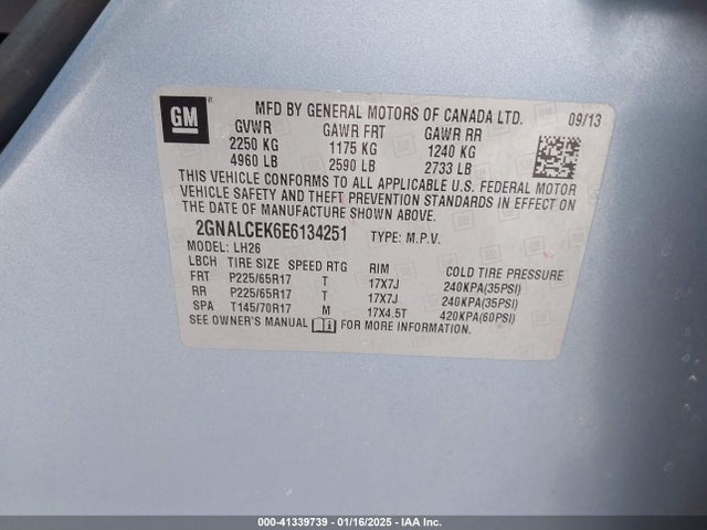 Chevrolet Equinox 2lt 2014 2GNALCEK6E6134251 Image 9