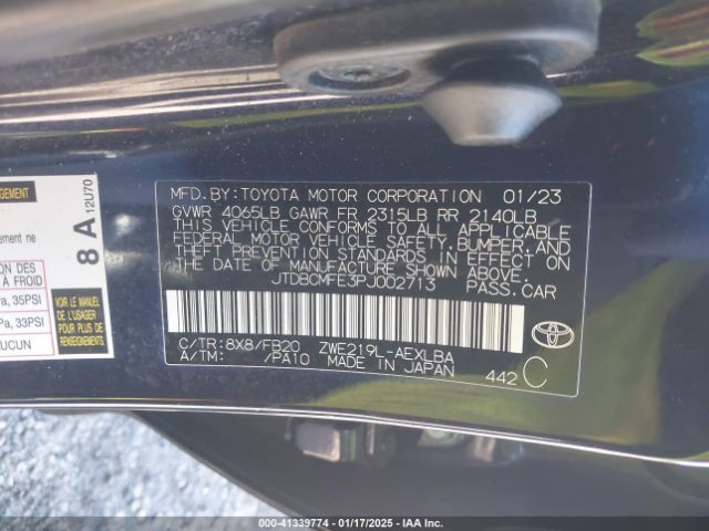 2023 TOYOTA COROLLA JTDBCMFE3PJ002713 Photo 8