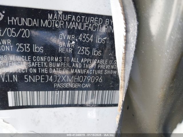 2021 HYUNDAI SONATA 5NPEJ4J2XMH079096 Photo 8