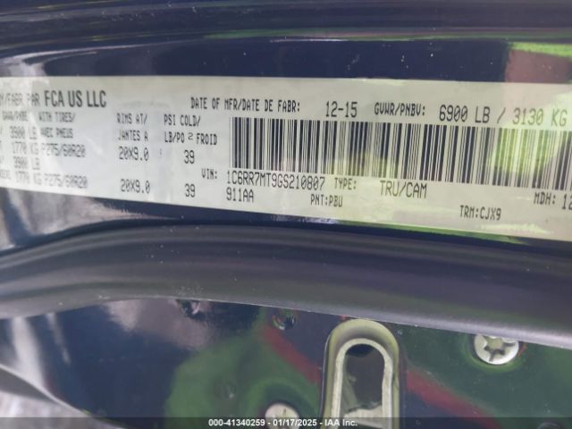 1C6RR7MT9GS210807 RAM 1500 Sport