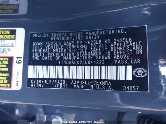 4T1DAACK2SU041223 Toyota CAMRY LE