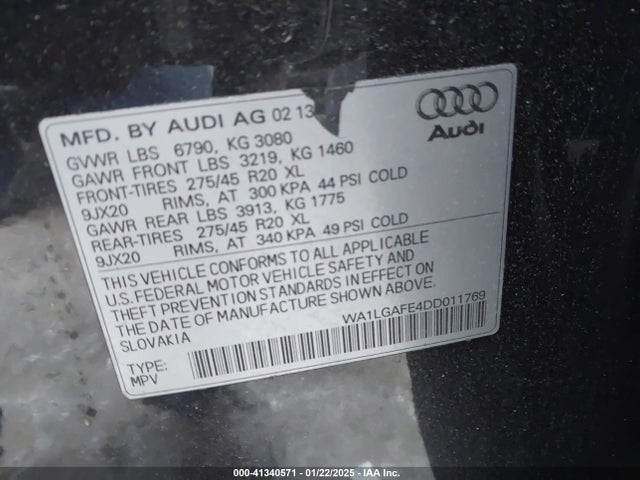 2013 AUDI Q7 WA1LGAFE4DD011769 Photo 8