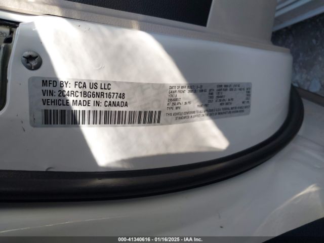 2C4RC1BG6NR167748 Chrysler Pacifica Touring L