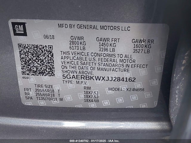 Продаж на аукціоні авто 2018 Buick Enclave Essence, vin: 5GAERBKWXJJ284162, номер лоту: 41340782